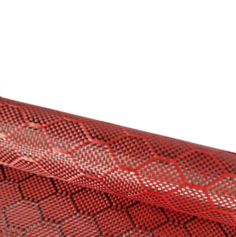 Aramid Carbon Fiber Blended Fabric Cloth Red/Yellow/Blue/Green/Purple/Grey Black