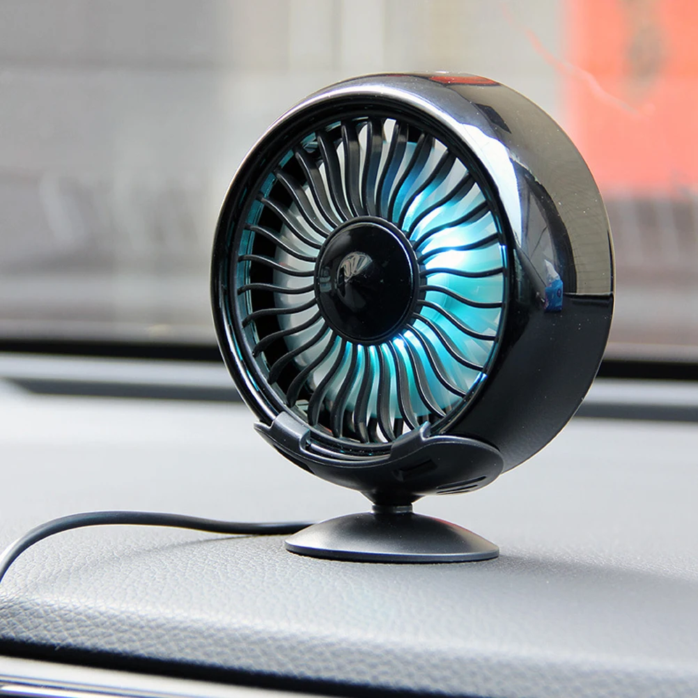 

Usb Car Air Cooling Fan Adjustable Strong Wind Cooler Vehicle Dashboard Fan Mini Car Interior Accessories For Home Office Silver