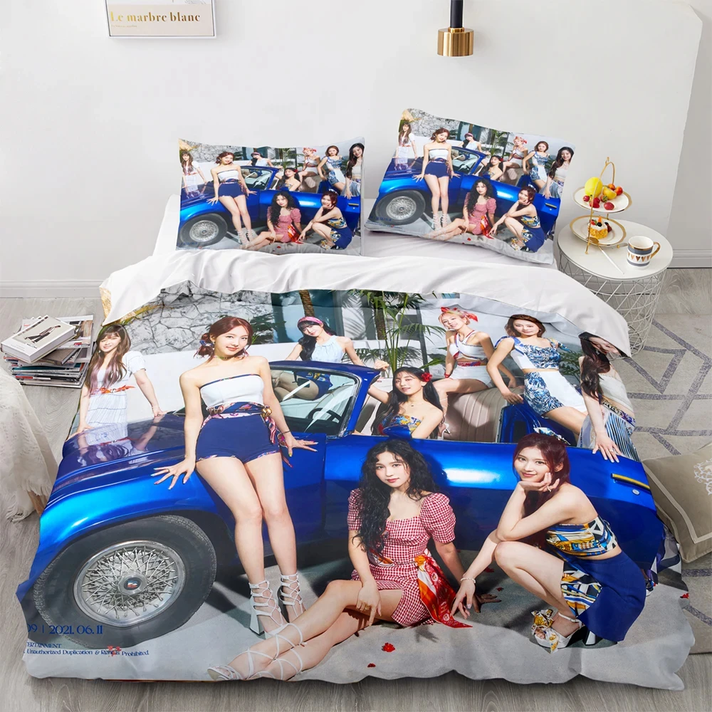 

Kpop Girl Group Twice Nayeon Bedding Set,Duvet Cover Bed Set Quilt Cover Pillowcase,King Queen Twin Size Boys Girls Adults