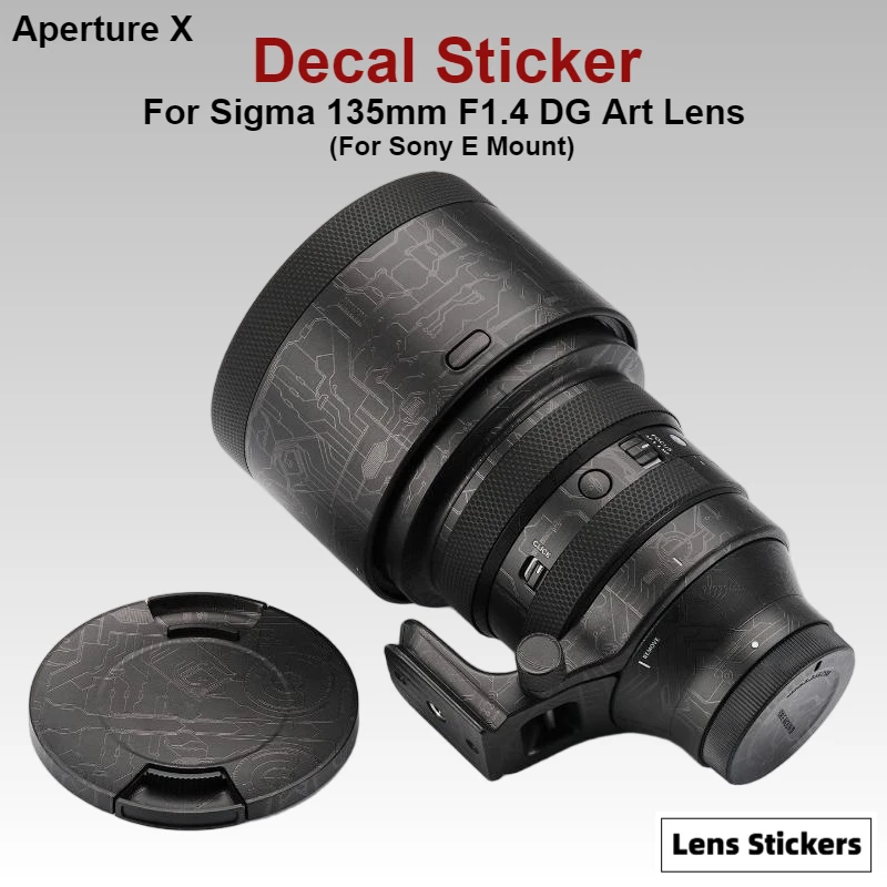 

Для Sigma 135 мм F1.4 DG Art для Sony E крепление объектива наклейка 135F1.4 обертка крышка для Sigma 135 1.4 защитная кожа объектива
