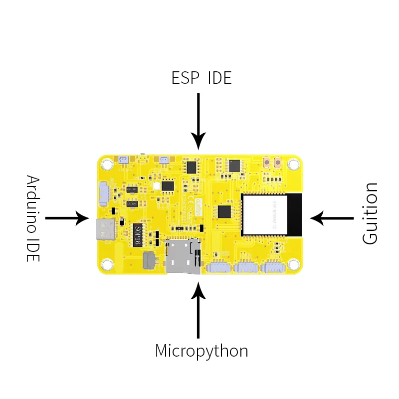 Imagem -04 - Módulo de Exibição Lcd com Wifi e Bluetooth Toque Capacitivo ou Resistivo 4m Flash 2.8 240x320 Guition-esp32