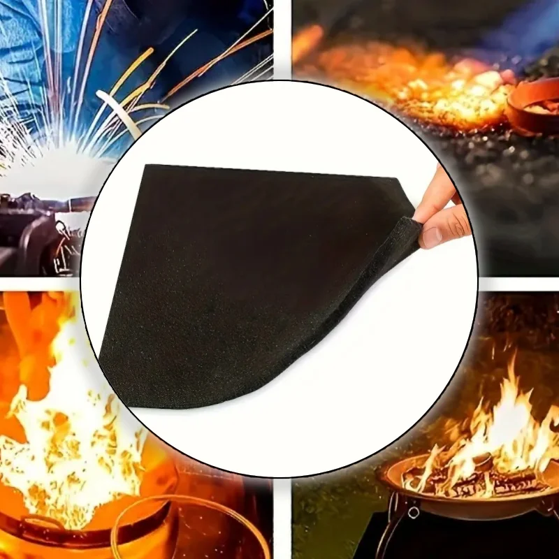 

1pc Fireproof Heat Resistant Stove Mat Washable Polyester Protective Pad For BBQ Cooking Welding 30x20cm