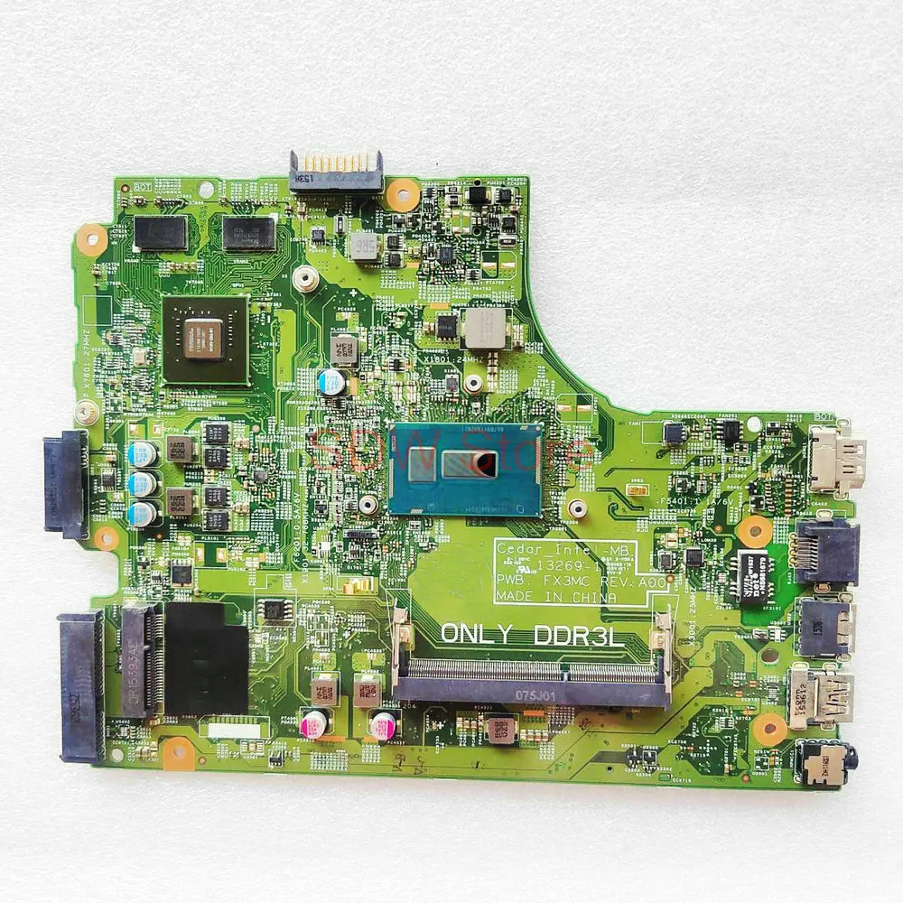 13269-1 Mainboard For DELL Inspiron 3542 3543 Laptop Motherboard 13269-1 With i5 CPU DDR3 FX3MC 100% Test Work