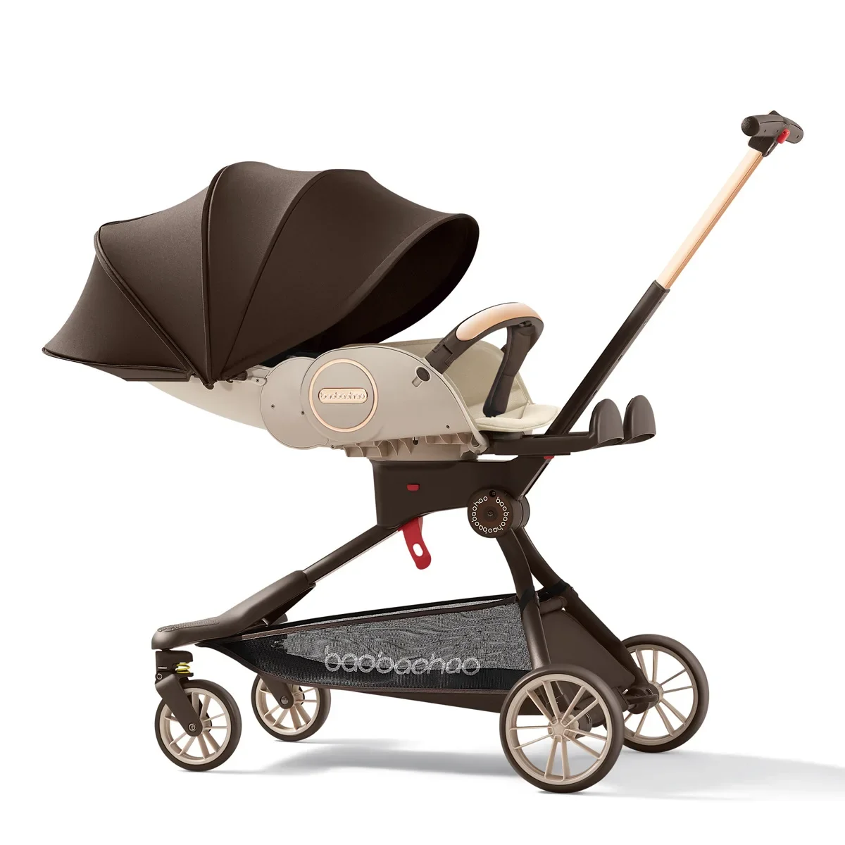 High Landscape Stroller Lightweight Folding Travel Stroller Newborn Baby Two-way Swivel Seat Shock Absorption Baby Stroller