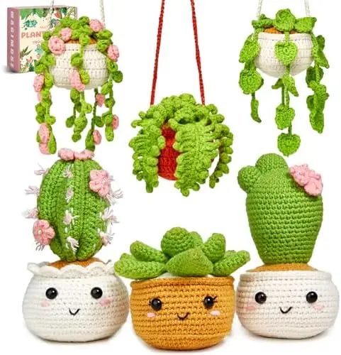 

MAGIMUSE Crochet Kit for Beginners – 6-Pack Amigurumi Craft Set with Video Tutorials & Yarn