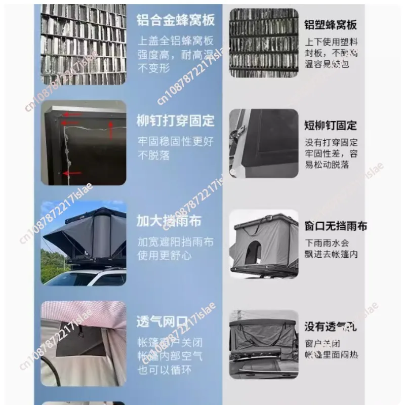 New Large Space Black Box 2 Person Roof Top Tent Folding Car Tent Suv Car Roof Top Tent For Camping