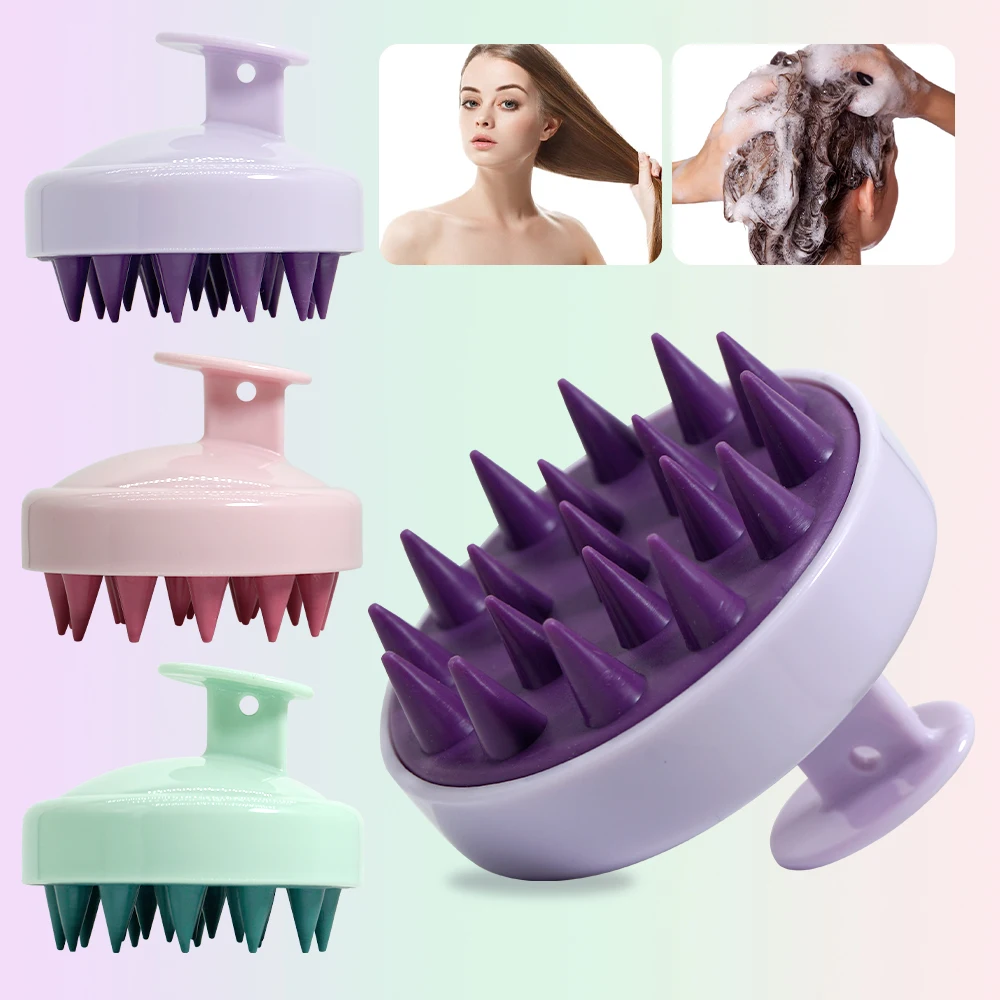 

Silicone Shampoo Scalp Hair Massager Head Body Scalp Massage Brush Scalp Massage Brush Comb Magic Handle Brush Spa Massage Brush