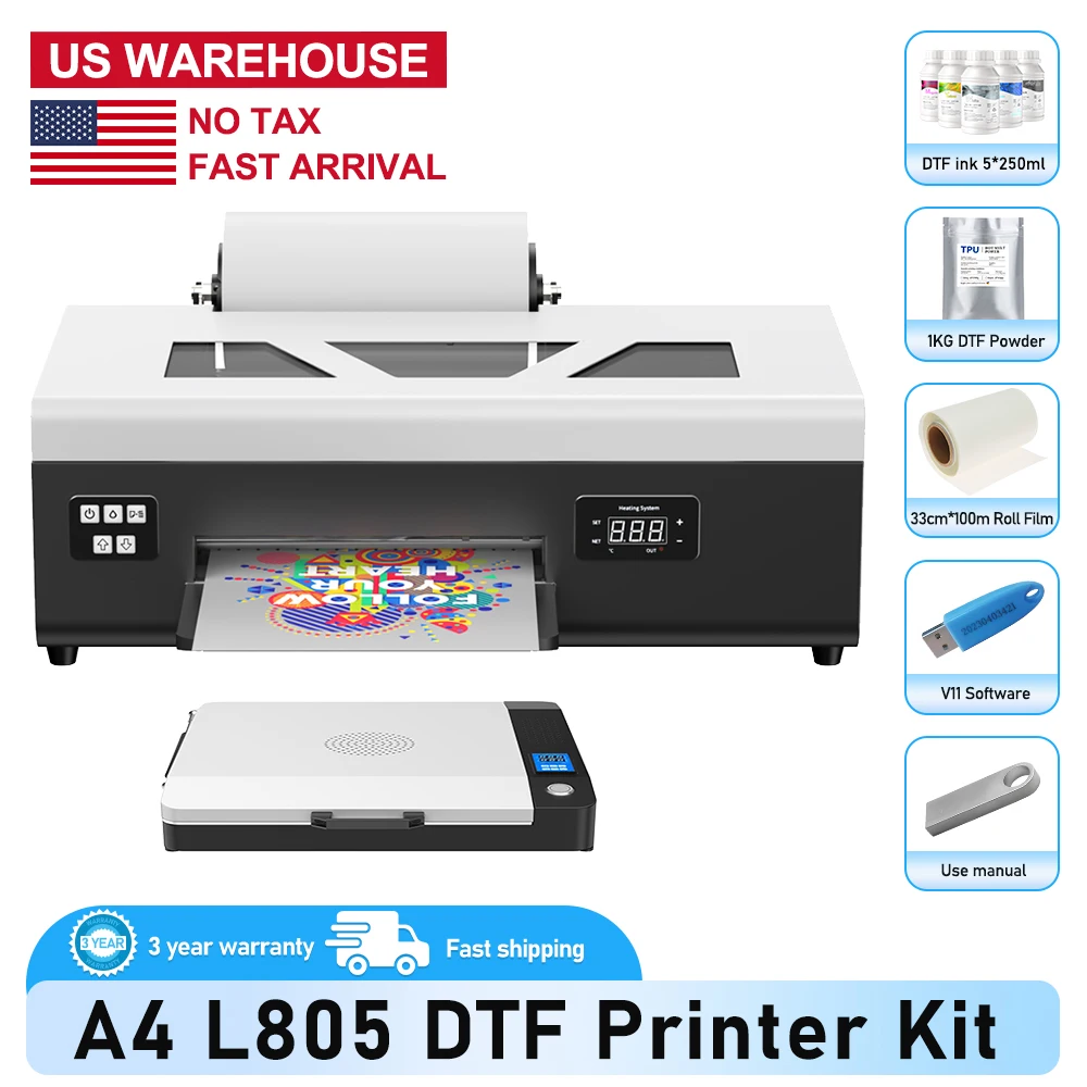 

A4 DTF Printer For Epson L805 DTF Printer Direct Printing Transfer For Clothing Fabric T-shirt jean bag printing machine A4 DTF