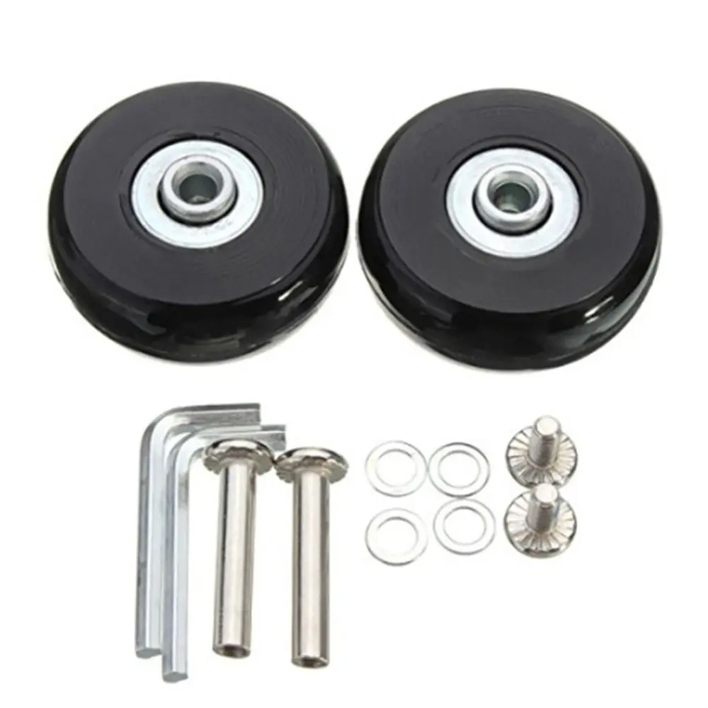 2x Replacement Travel Luggage Suitcase Wheels Axles Repair Kit Dia.40mm/50mm/60mm