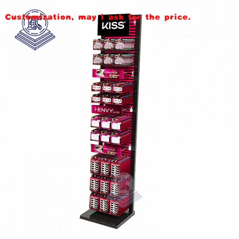 custom.Rack Display Retail Beauty Supply Makeup Accessories Nail Polish Metal Lipstick Display Stand Shelf