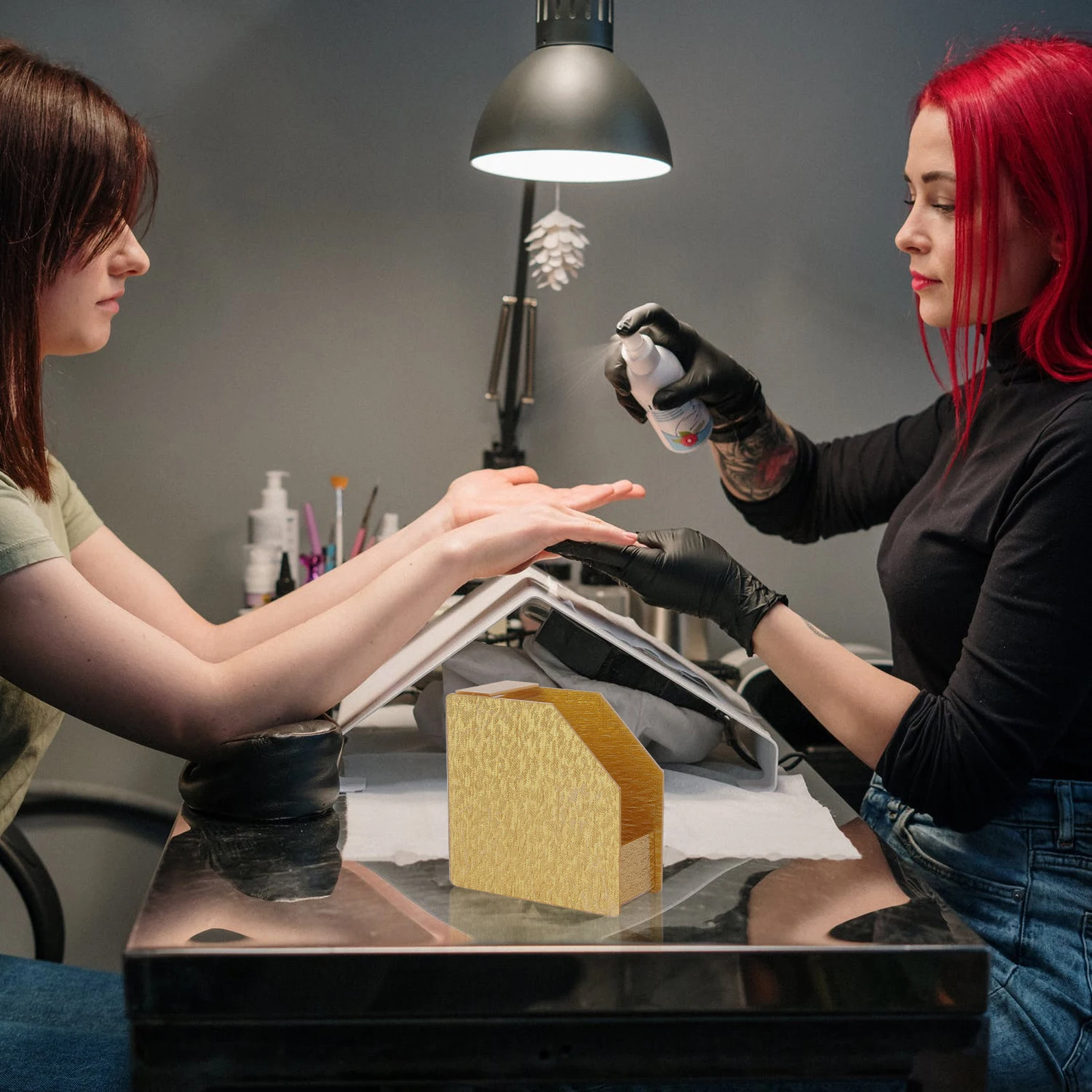 

Manicure Paper Holder Holder For Nail Salon Acrylic Manicure Organizer Stand Storage Rack Nail Art Tool Display Case