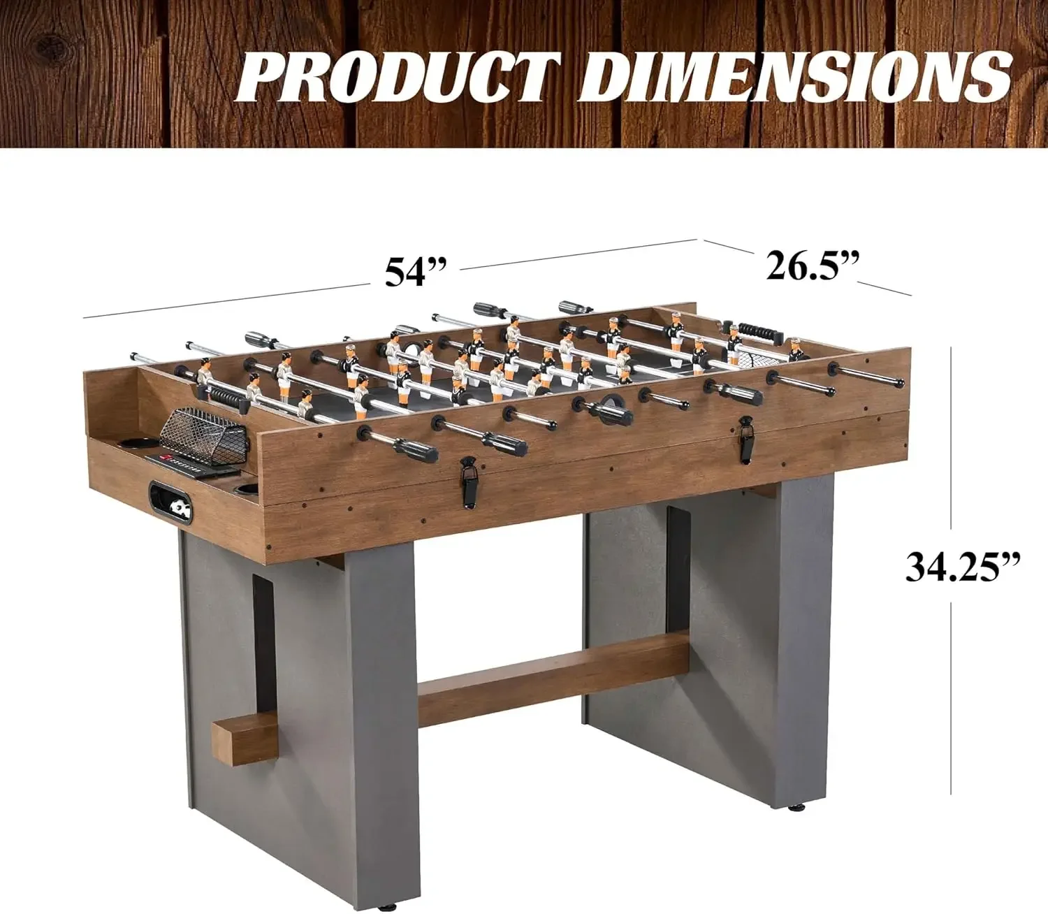 3-in-1 Combination Game Table 54”, Foosball, Air-Powered Hockey and Table Tennis Combo Table, Multi Game Table Perfect for Famil