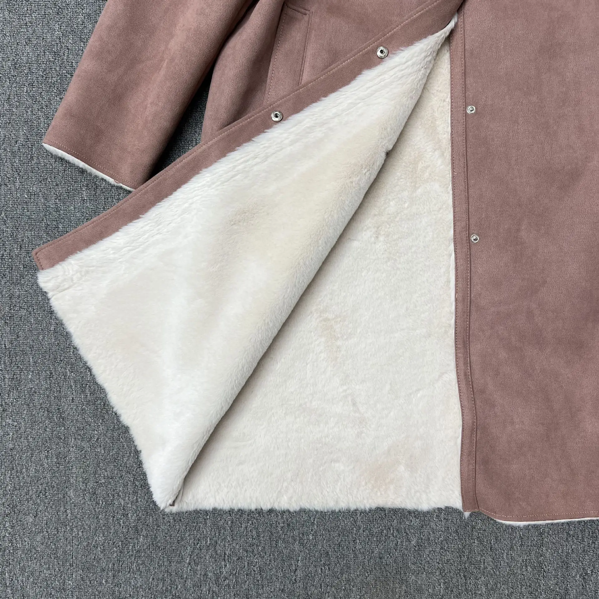 Suede Shearling Coat for Women Winter New Thickened Warm Elegant Casual Loose Korean Style Coat Trendy Long Faux Fur Coat