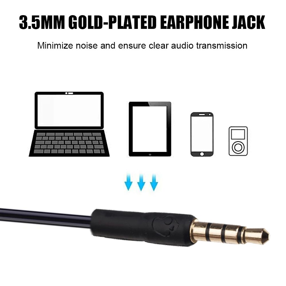 3.5mm Wired Earphones Bass Stereo Earbuds Sports Headphones Music Gaming Headset for iPhone Samsung Xiaomi Huawei PC