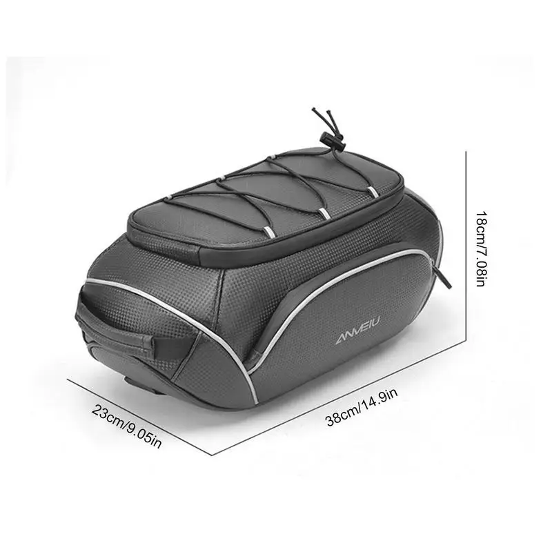 Bike Rear Seat Bag 10L Waterproof Bicycle Pack Bag With Reflective Strip MTB Road Bike Cargo Rack Bag For Cycling Bike Accessory