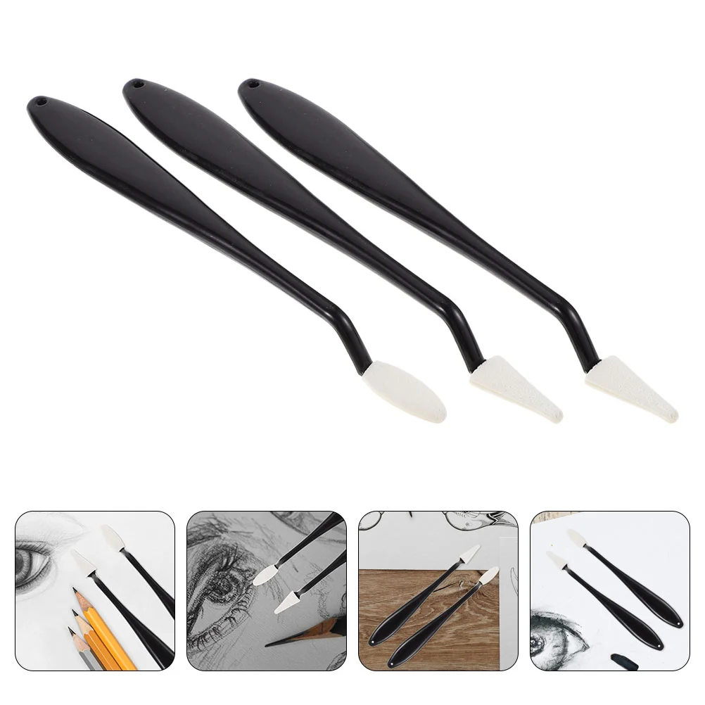 Knife Cleaning Set Kneaded Eraser Sketch Wipes Brush Sketching Pencil Sharpener Paper Blending Stumps Sponge Head Student