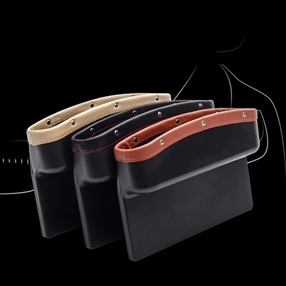 Compact Car Trash Bin Seat Gap Insertable Storage Organizer Luxury Exterior Auto Waste Container for Vehicle Interior