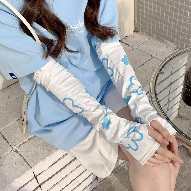 Рисунок 3 - Женский милый цветочный рукав из ледяного шелка