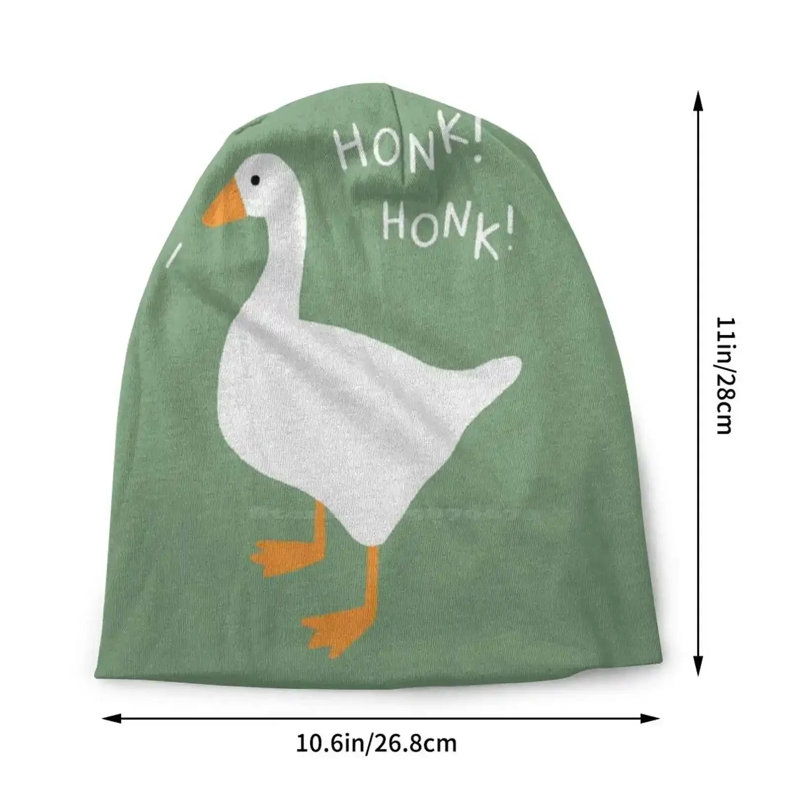 Honk Honk Goose Knitted Hat Warm Beanie Outdoor Caps Honk Bird Duck Untitled Goose Game Fan Art Quack Simple Animal Game Art