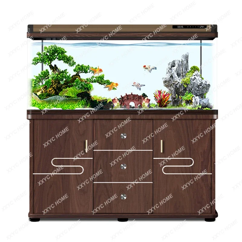 

Fish Tank Aquarium Large, Medium and Small Living Room Floor Home Lazy Ecological Change Water