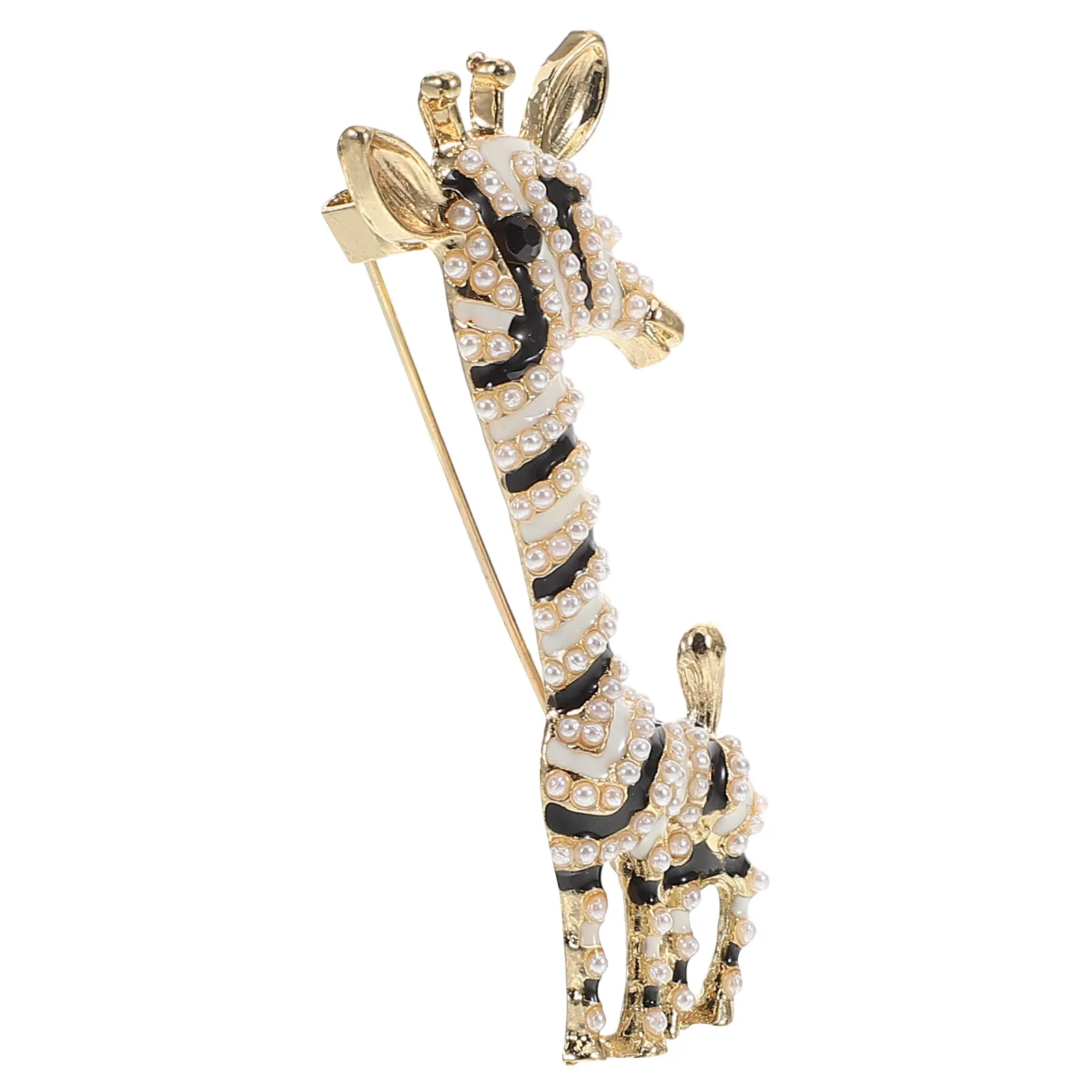 

Pearl Giraffe Brooch Jewelry Lapel Pin Animal Pins for Women Fashion Alloy Fake Pearls Brooches Accessories Gifts