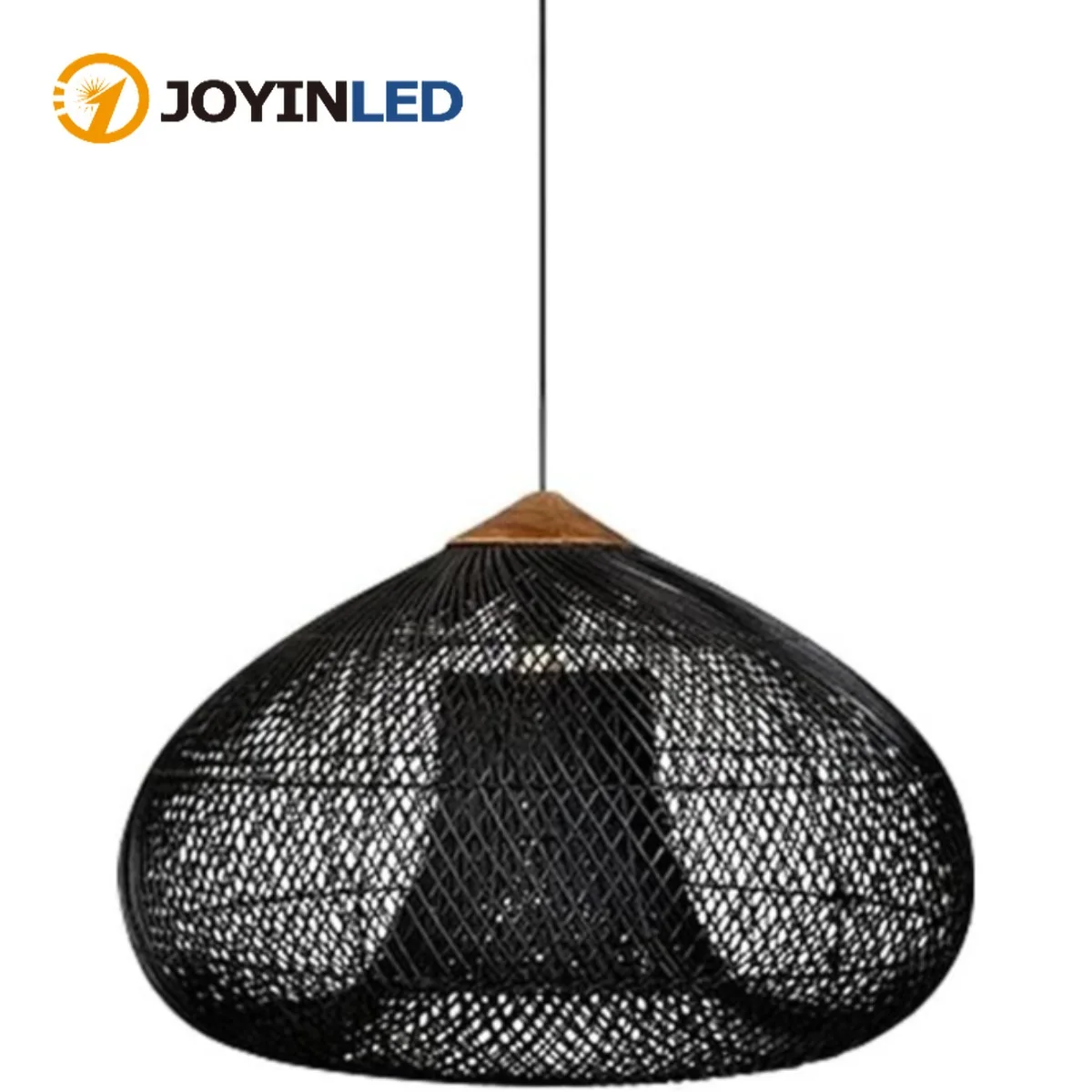 JOYINLED Wabi Sabi Rattan Pendant Light 35/60/80cm Retro Chandelier Natural Wicker Ceiling Lamp forDining Room Living Room Light
