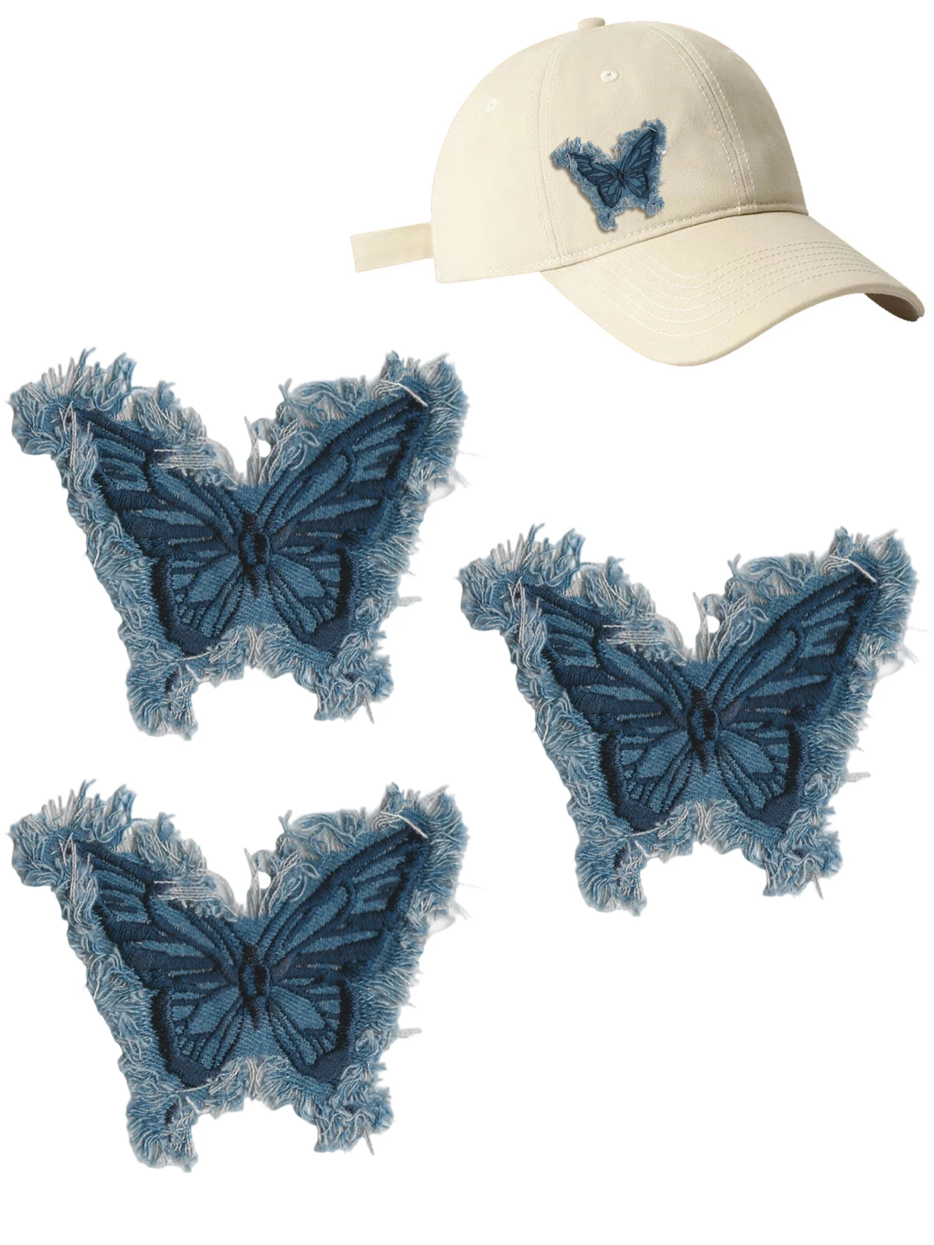 القماش التصحيح كاوبوي النسيج شرابة ماو ويسكي حافة فراشة التطريز ختم القماش قبعة السراويل الديكور فساتين القماش التصحيح