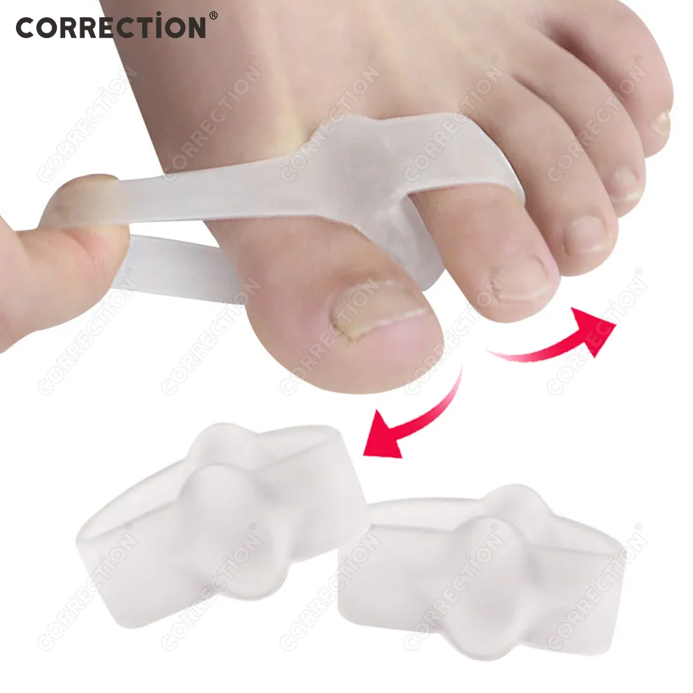 

CORRECTION Silicone Toe Spreader Separator Bunion Hallux Valgus Corrector Thumb Finger Correction Straightener Foot Care Tool