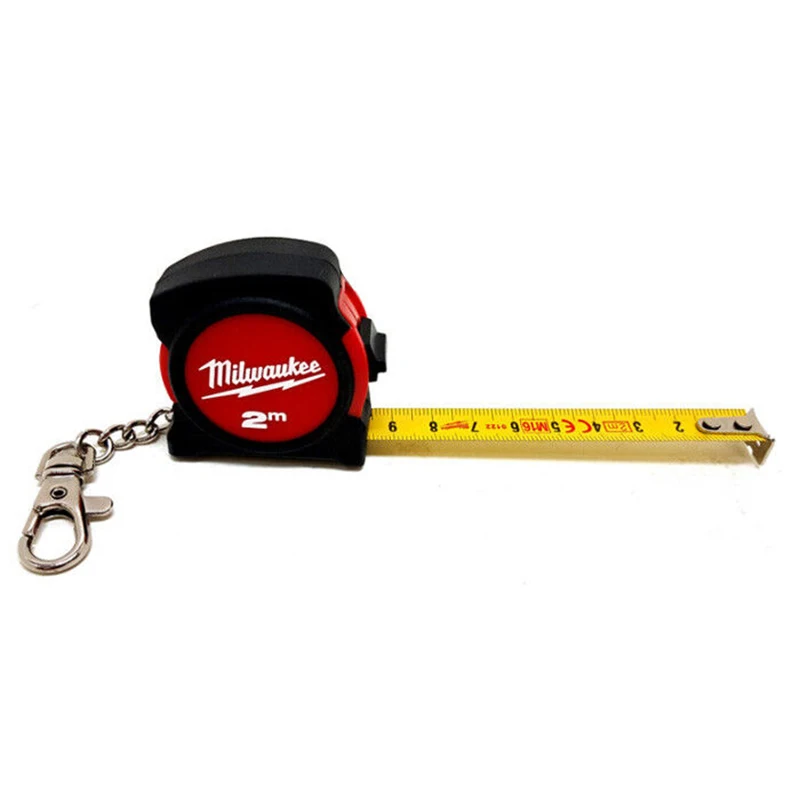 Imagem -03 - Milwaukee-mini Tape Measure Keychain Portátil Decorar Interior ao ar Livre Ferramenta de Medição 48225507 2m