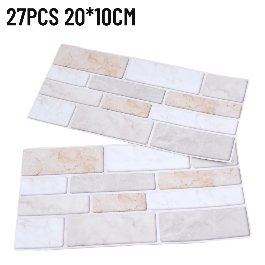 

Wall Tiles Tile Stickers 20 * 10cm 27pcs 3D Bathroom Kitchen Mosaic Tile PVC Brand new Oil resistant Waterproof