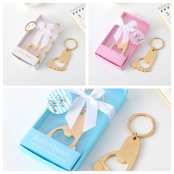 

30Pieces New Born Baby gifts of Baby little feet key chain bottle openers For Baby shower Party favors and Baby toes opener