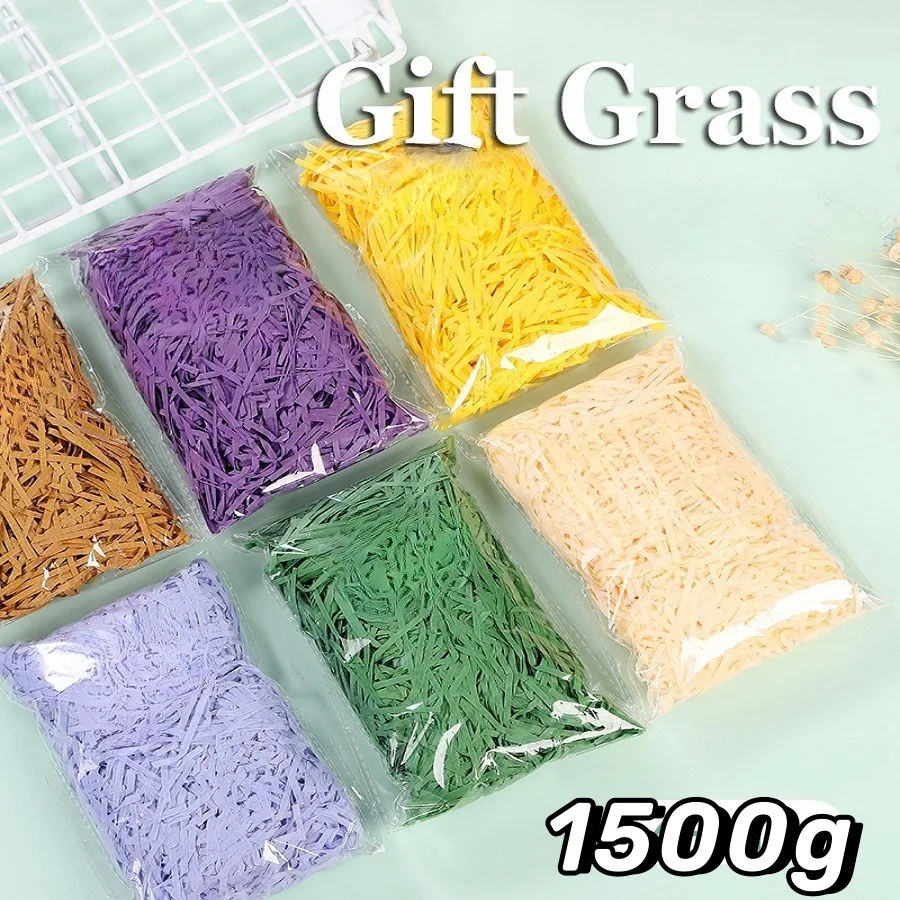 Colorful Lafite Grass Paper Raffia Shredded Crinkle Filler DIY Party Gift Box Candy Material Packaging Wedding Souvenir Filler