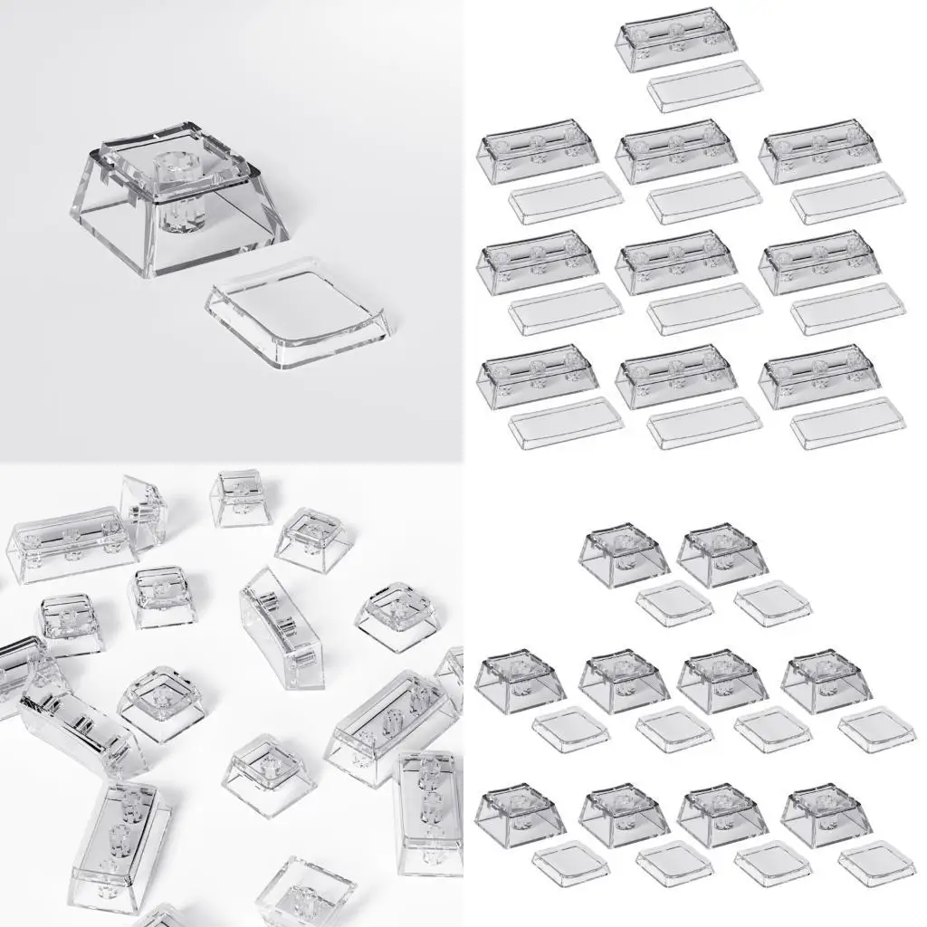 Translucently Keycaps Original Height Design Seamlessly Fit Mechanical Keyboards Smooth Surfaces 10pcs 1U/2U  D2RC