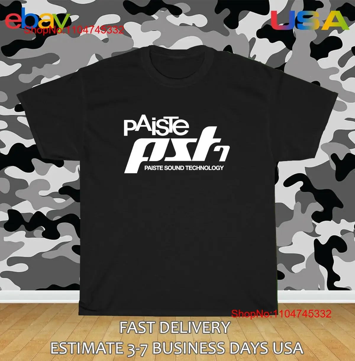 Paiste PST 7 Logo ligero camiseta para hombre talla americana vintage ropa de calle lavada ropa de diseñador elegante suave estirado versátil