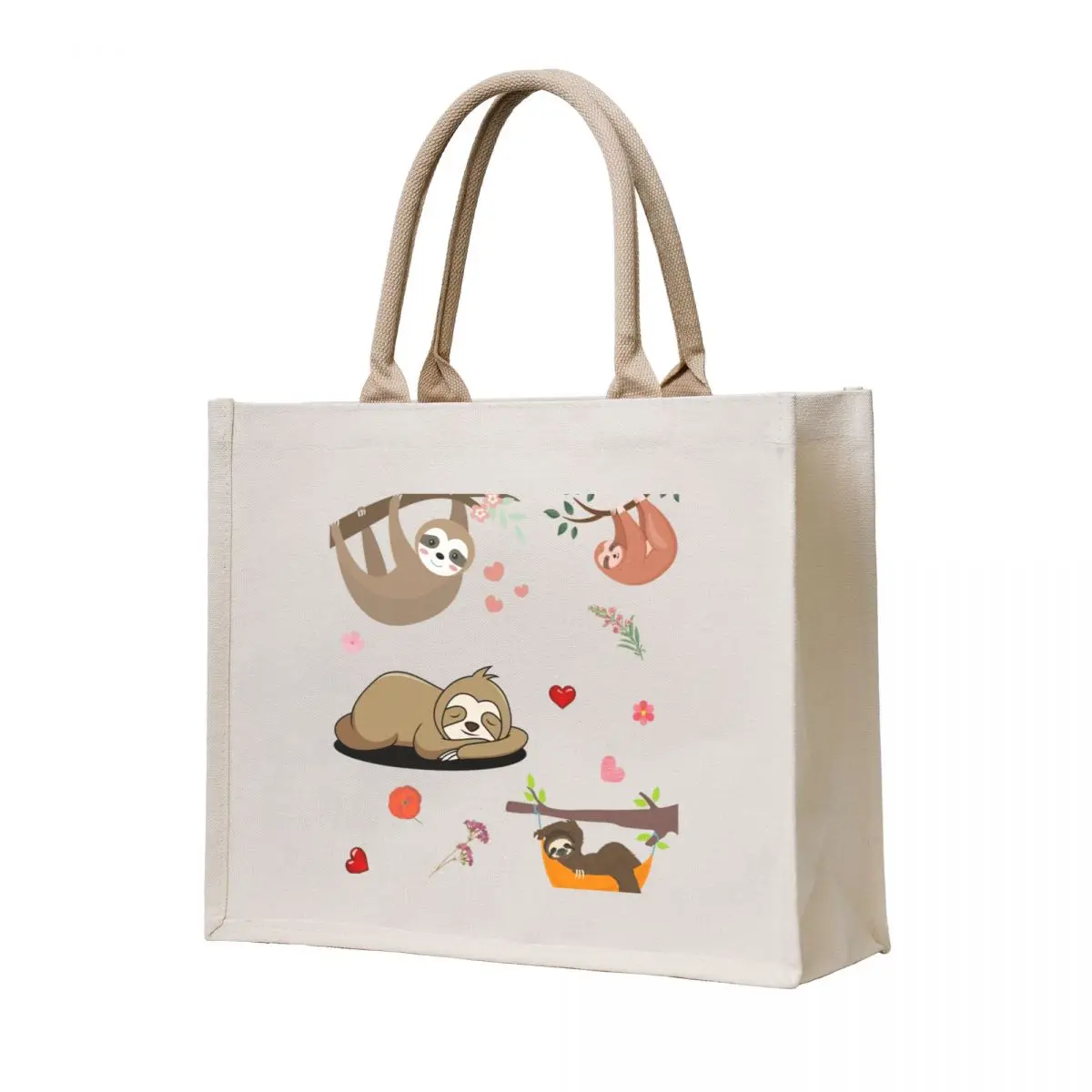 

Sloth Print Tote Bag custom tote bag free delivery bags tote bag custom