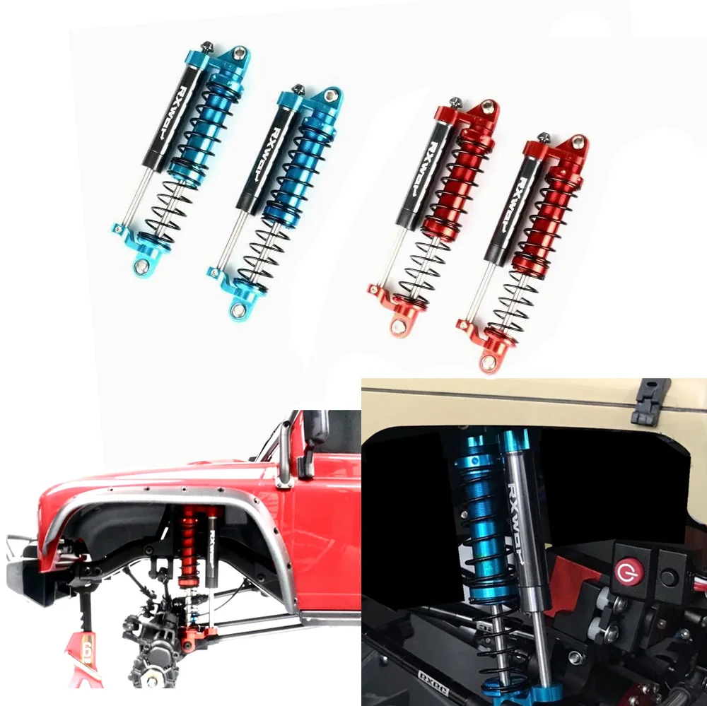 Adjustable Oil L=93mm Metal Negative Pressure Shock Absorber Double Damper For 1/10 Rc Car Parts Truck Crawler Scx10 Trx-4 Trx-6