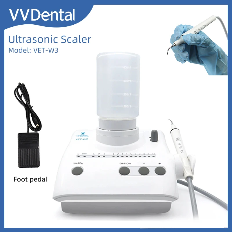 VV Dental Ultrasonic Scaler Sonic Cleaning Machine Remove Calculus Stains With 5pcs Scaling Tips Teeth Whitening Dentistry Tools