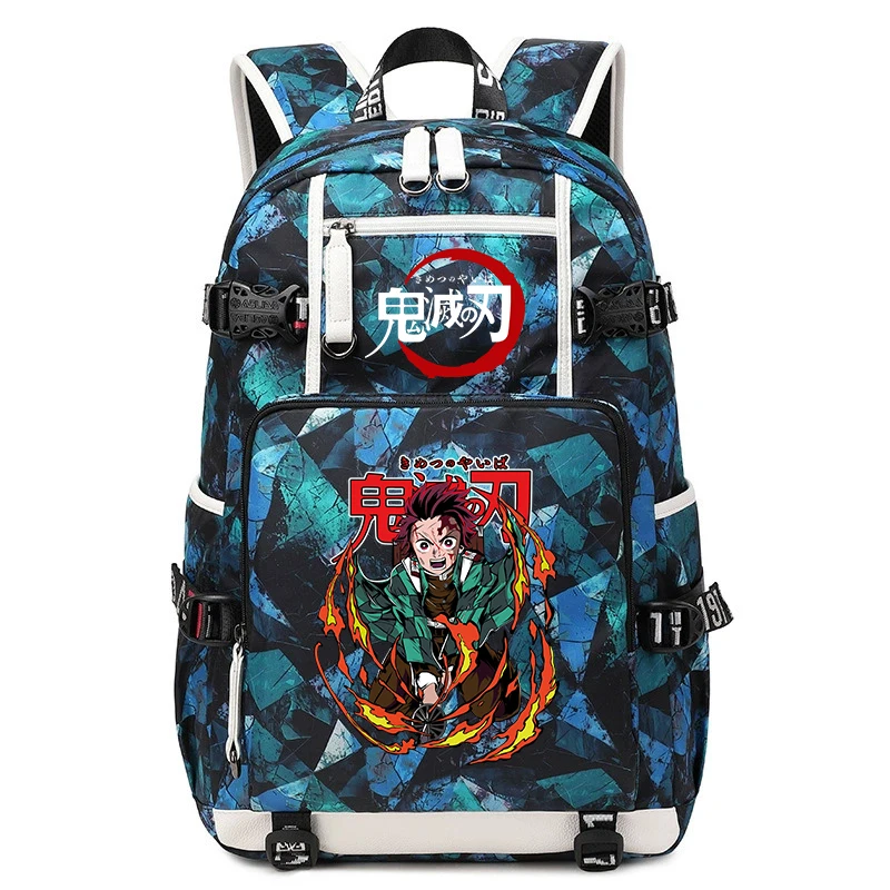 Demon Slayer Anime School Bag Large Capacity Lightweight Student Backpack for Kids Boys Girls Daily Use view 4