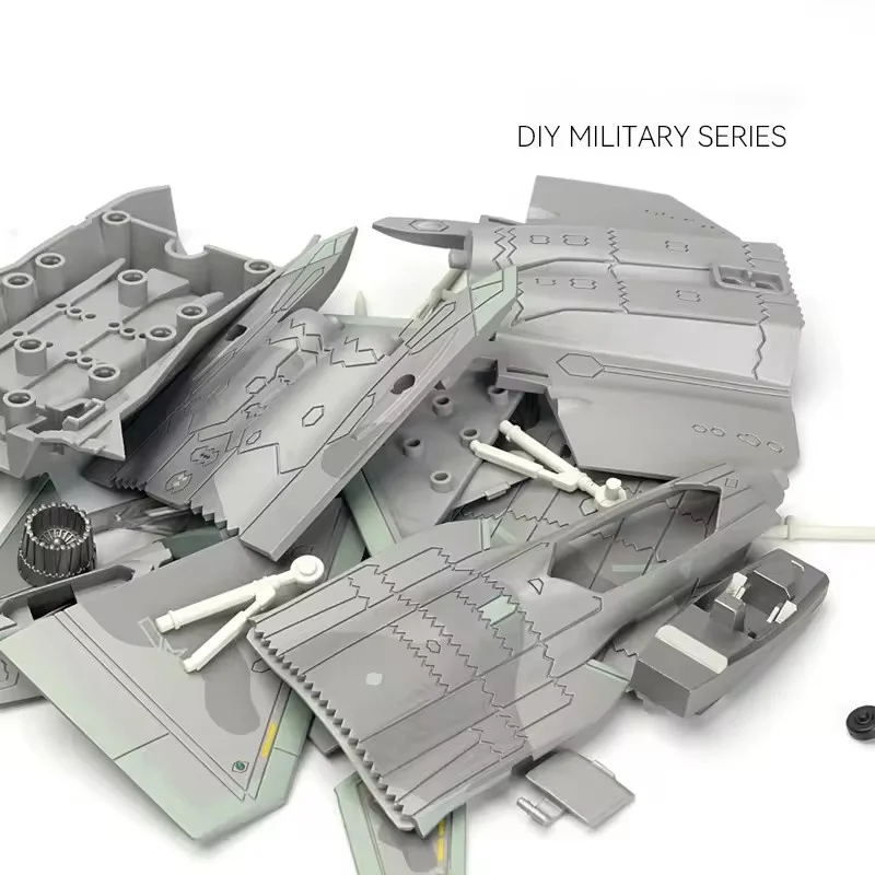ABS 1/72 J-20 modelo de combate serie militar creativa bloques de construcción DIY decoración juguetes ensamblados para niños regalos de navidad