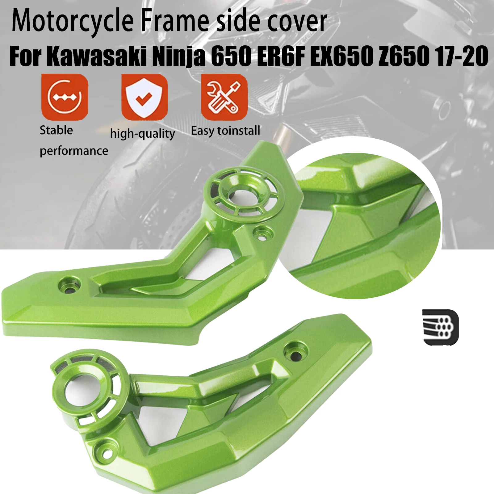 

Motorcycle Frame Side Protector Cover Panel Left Right Side Fairing Guar Cover Panel For Kawasaki Ninja 650 EX650 Z650 2017-2020