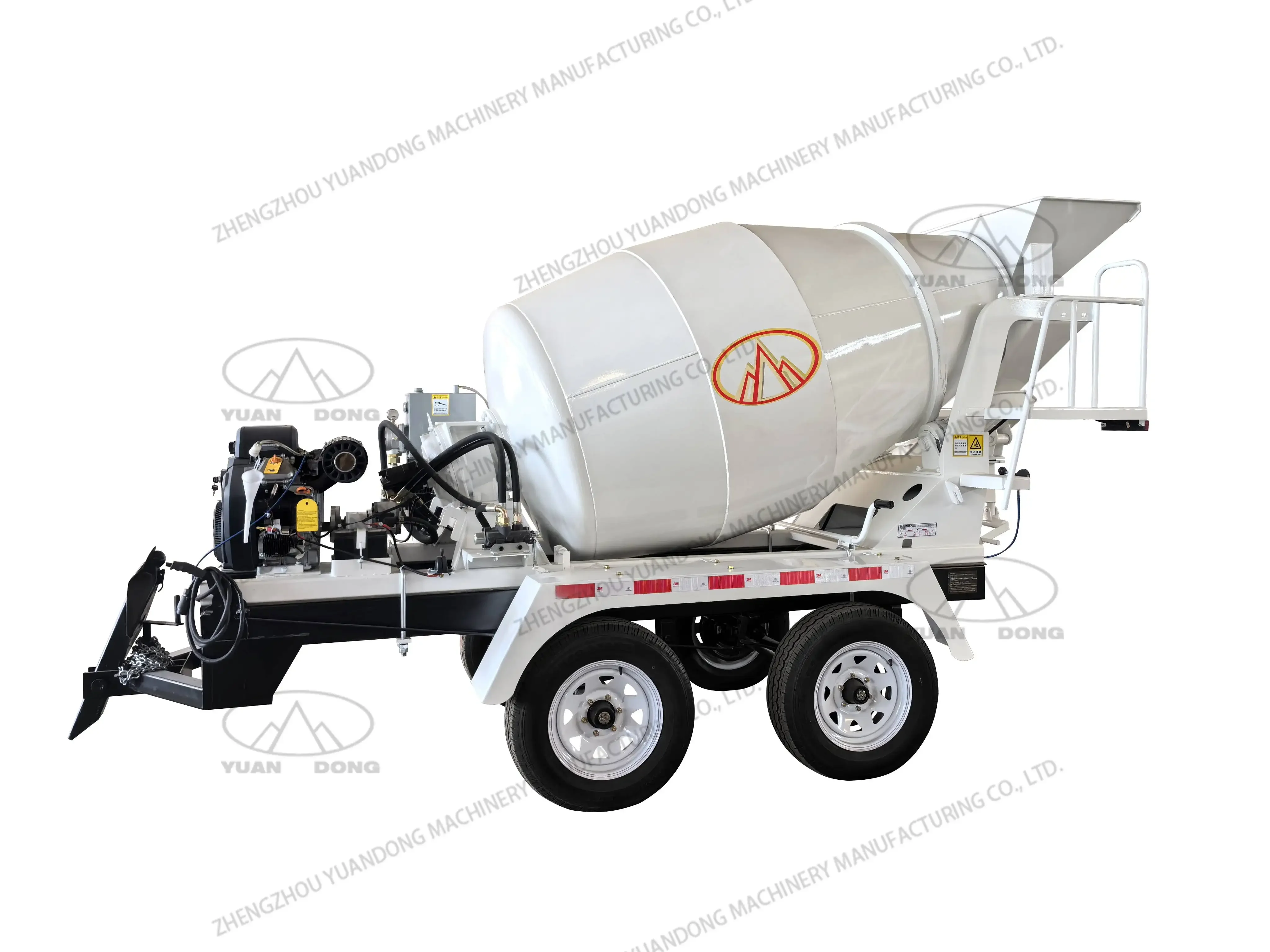 Small Portable Rotary Concrete Mixer Truck Drum Concrete Mixing Tank Trailer Manufacturer