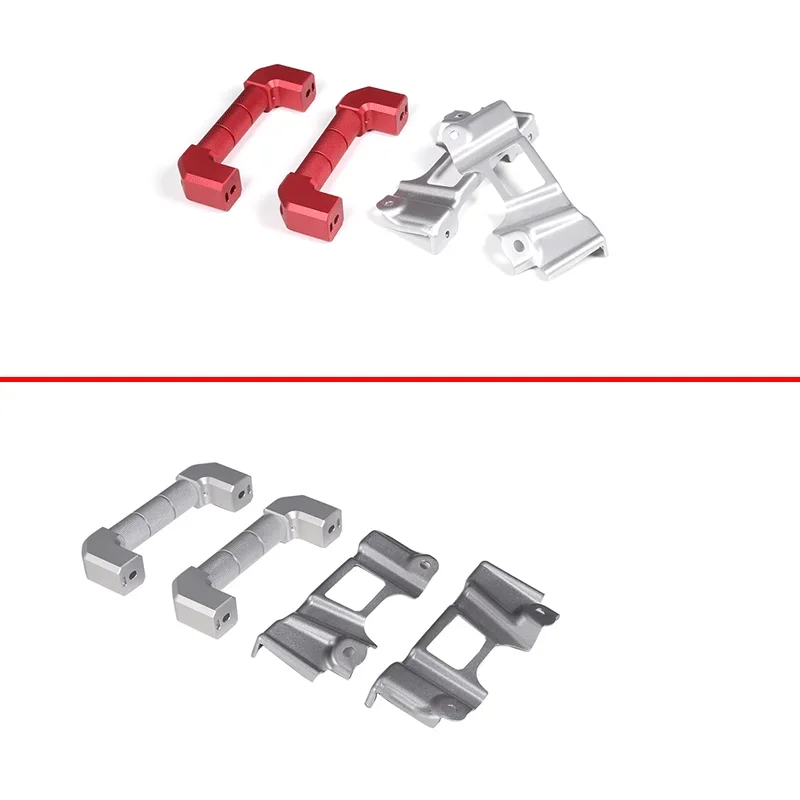 ل 2007-2021 تويوتا FJ كروزر سبائك الألومنيوم الأحمر/الفضة تصفيف السيارة A-عمود غطاء مقبض ملصق تعديل السيارة الملحقات