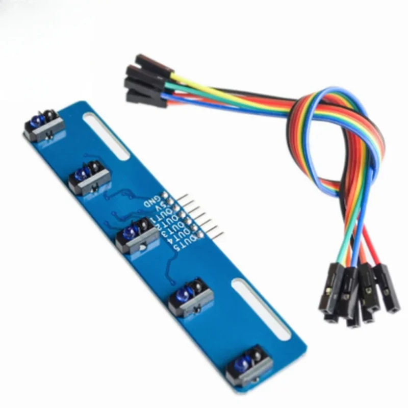 5 Channel IR Line Tracking Sensor Module 5-Way TCRT5000 Infrared Detection for Smart Car