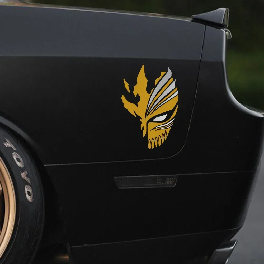 

Car Sticker Color Blocking Horror Mask Vinyl Decals Car Body Windows Personalized Creative Auto Styling Decoration Accessories