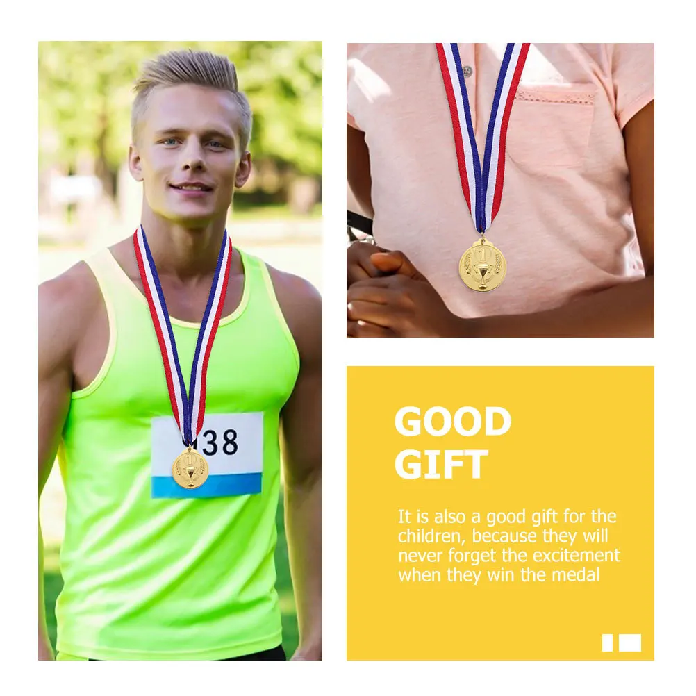 

12Pcs Metal Awards Gold Medals Long-Lasting Winner Medals for Competitions Sports Meet Prizes Keepsakes Gold Medal
