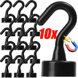 10/1PCS Strong Magnetic Hooks Punch-Free Wall Magnet Hook for Keys Coat Hanging Hanger Kitchen Fridge Bathroom Office Organizer