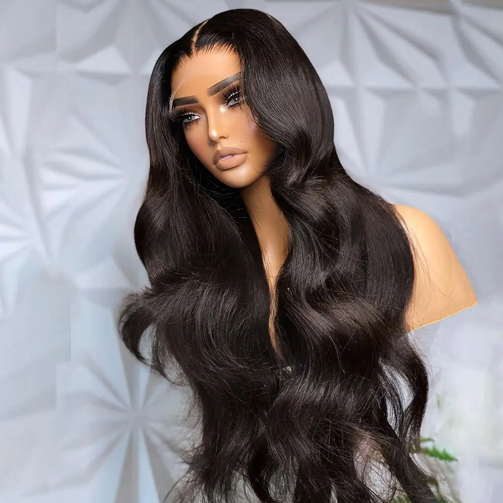 

Body Wave 13x4 13x6 HD Transparent Lace Frontal Human Hair Wigs Pre Plucked Brazilian Loose Body Wave Human Hair Wig For Women