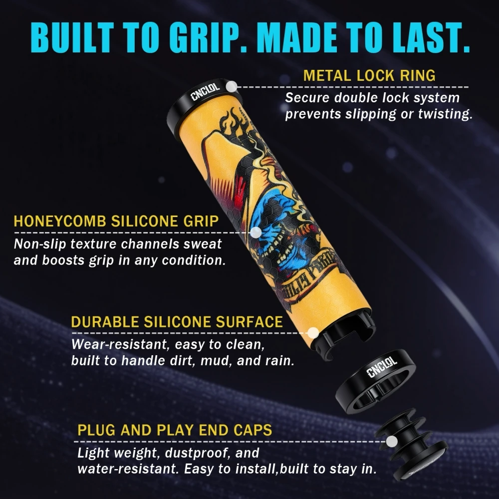 CNC Mountainbike Griffe Silikon MTB Manschetten Gel Fahrrad Lenker Grip Lock Auf Radfahren Zubehör Fit Flache Riser Griff Bars – Detail 7