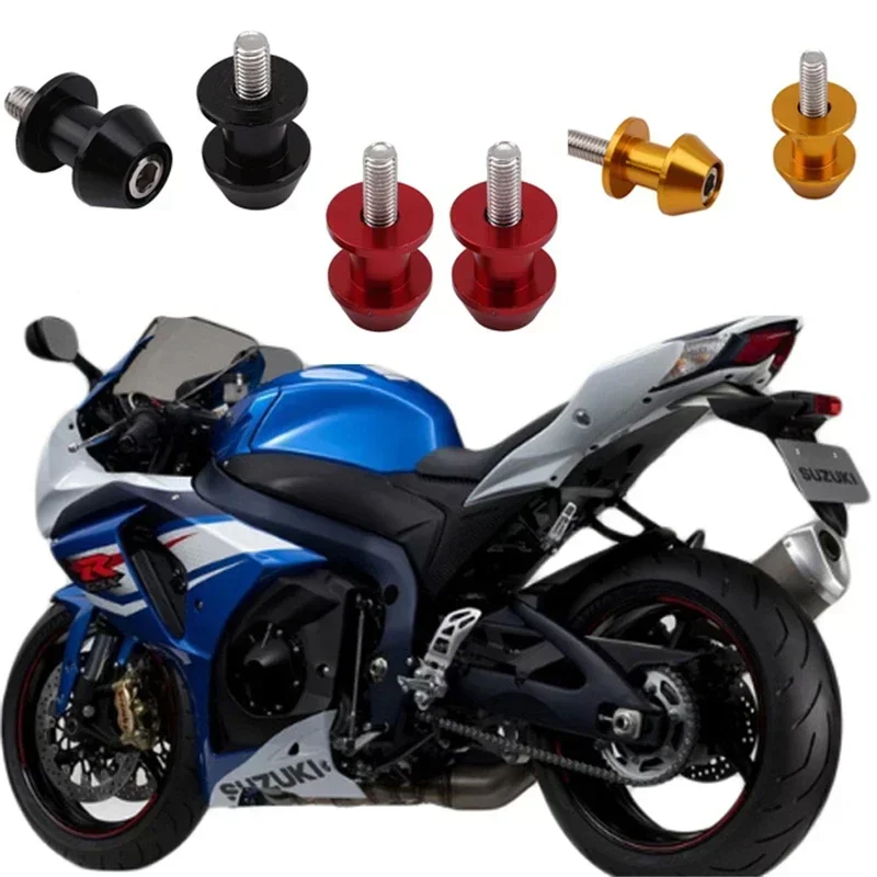 2Pcs 6mm CNC Aluminum Alloy Swingarm Spools Sliders Universal Motorcycle Stand Screw Bobbin For Most Sport Bikes