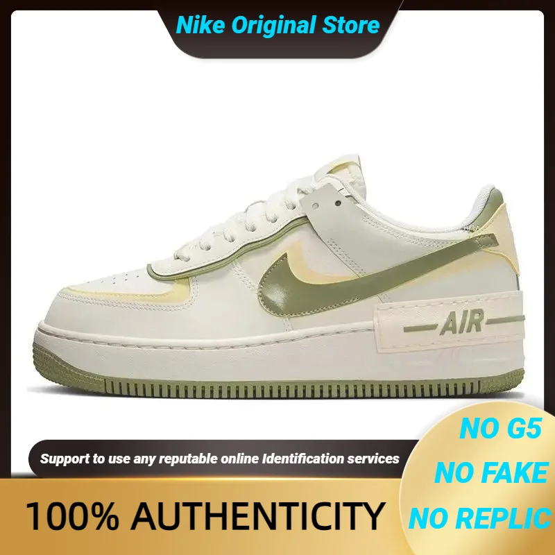 

Nike Air Force 1 Shadow Pale Ivory Oil Green Women's Sneakers shoes FN6335-101 With Original Box